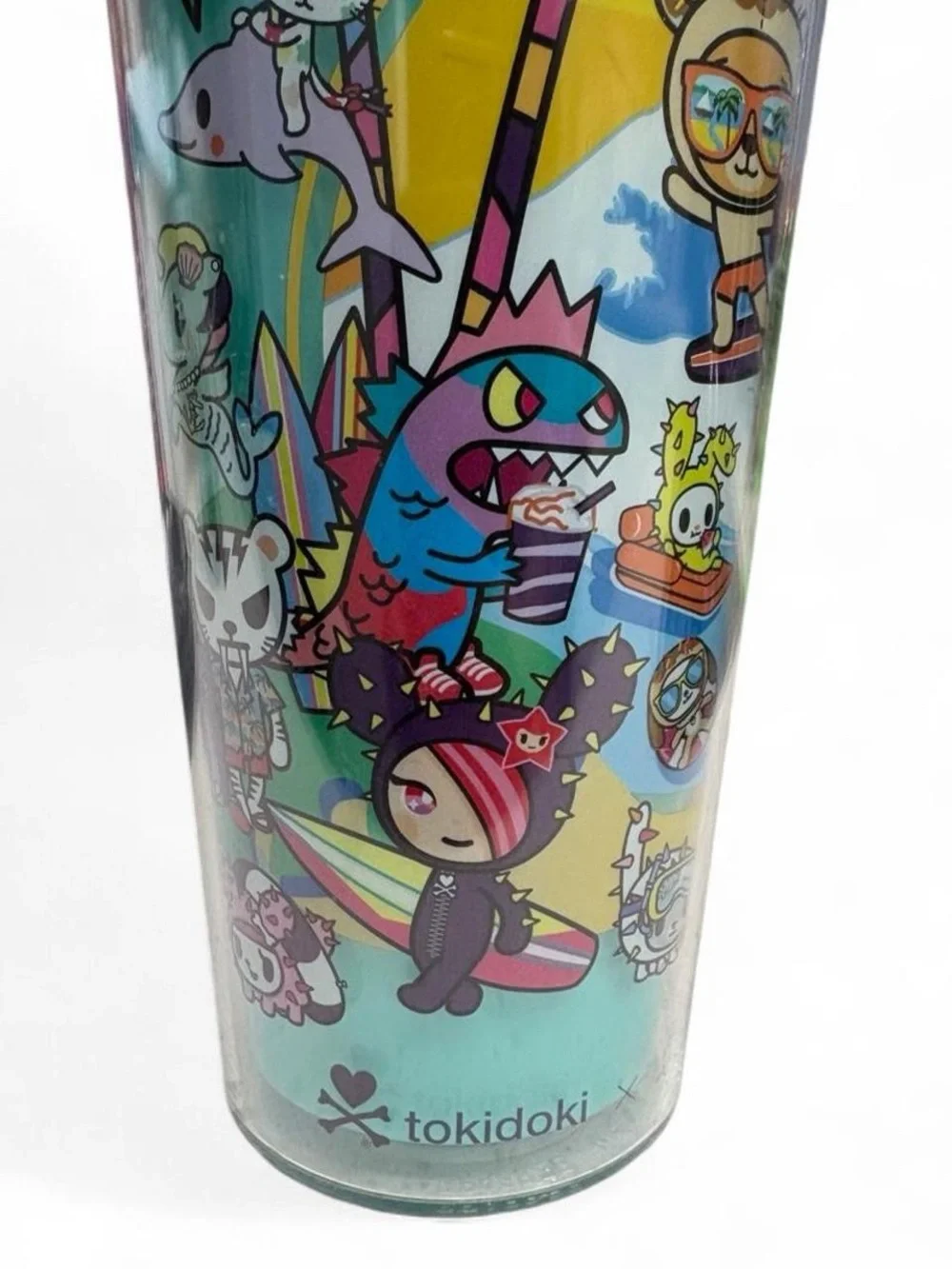 Tokidoki x Coffee Bean & Tea Leaf Tropical Summer Plastic Tumbler Straw